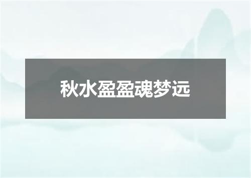 秋水盈盈魂梦远