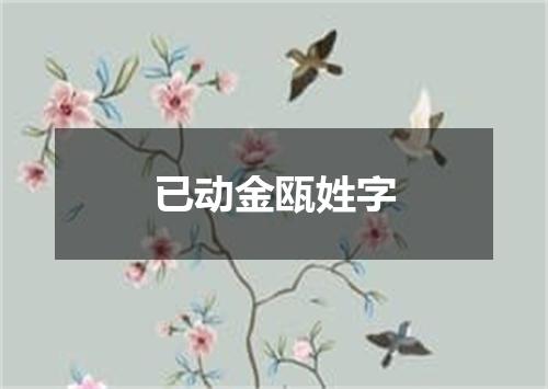 已动金瓯姓字