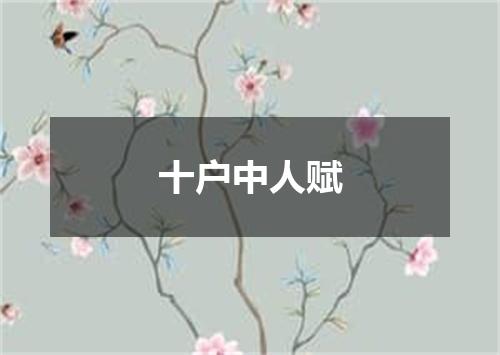 十户中人赋