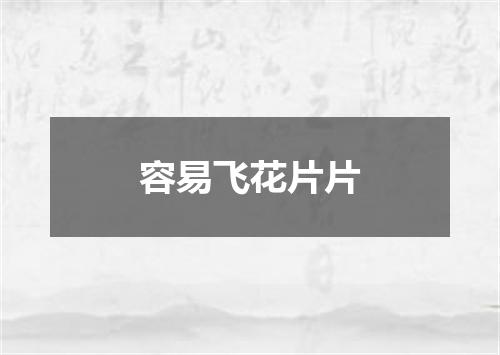 容易飞花片片