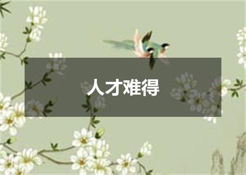 人才难得