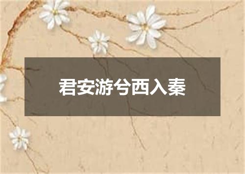 君安游兮西入秦