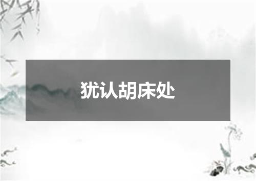 犹认胡床处