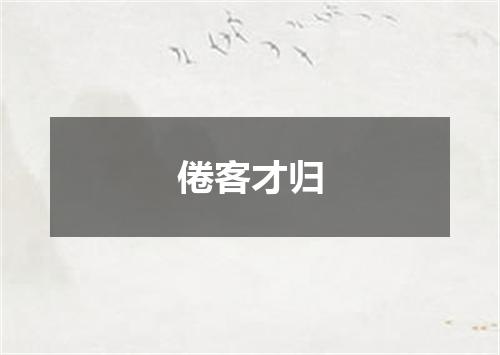 倦客才归