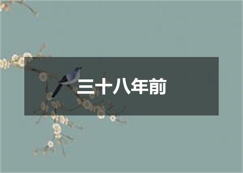 三十八年前