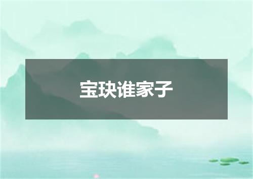 宝玦谁家子