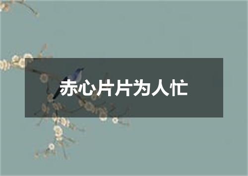 赤心片片为人忙