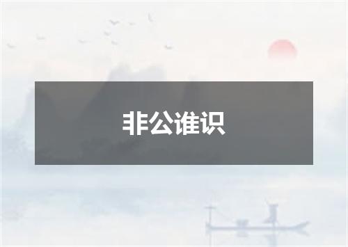 非公谁识