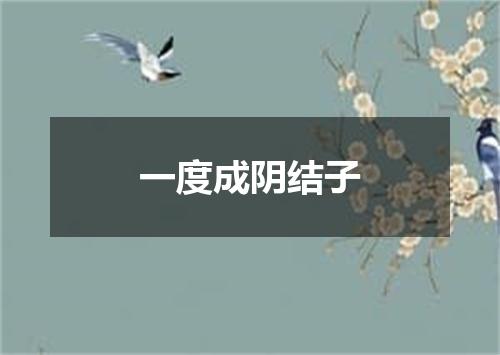 一度成阴结子