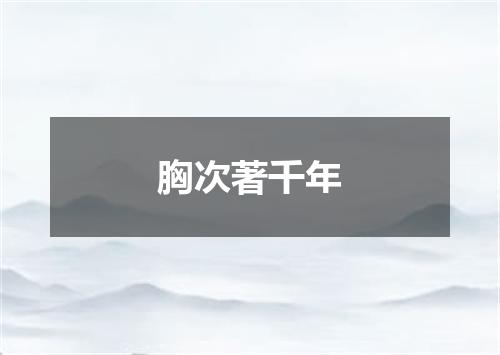 胸次著千年