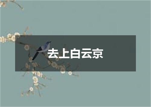 去上白云京