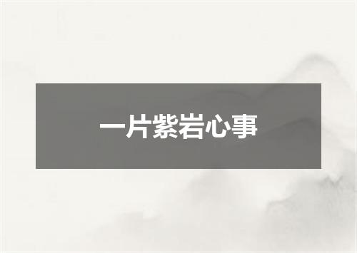 一片紫岩心事