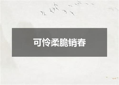 可怜柔脆销春