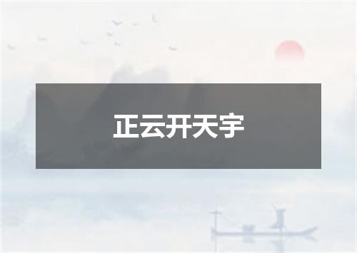 正云开天宇