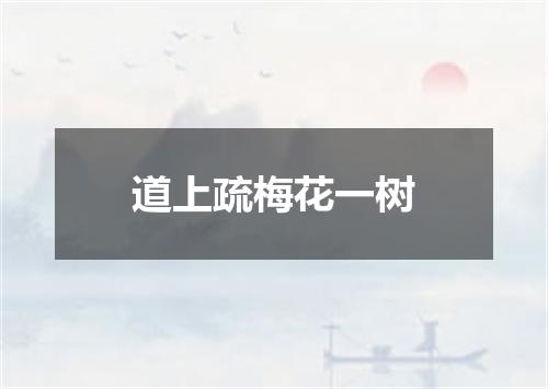 道上疏梅花一树