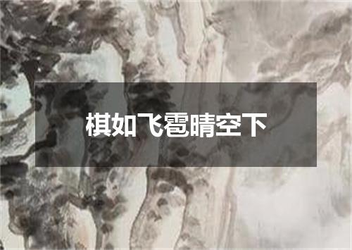 棋如飞雹晴空下