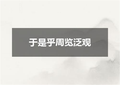 于是乎周览泛观