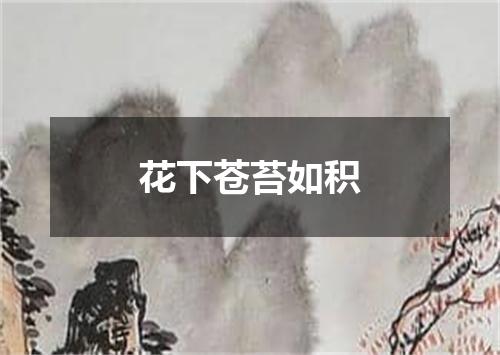 花下苍苔如积