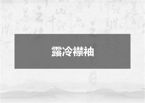 露冷襟袖