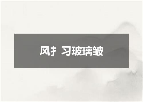风扌习玻璃皱