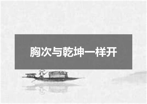 胸次与乾坤一样开