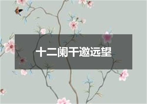 十二阑干邀远望
