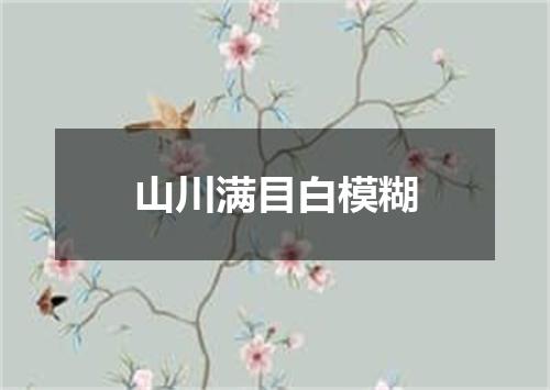 山川满目白模糊