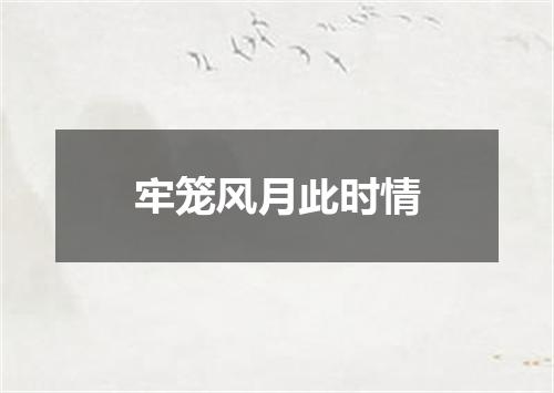 牢笼风月此时情