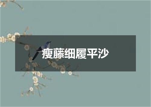 瘦藤细履平沙