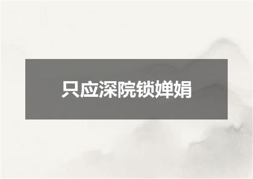 只应深院锁婵娟