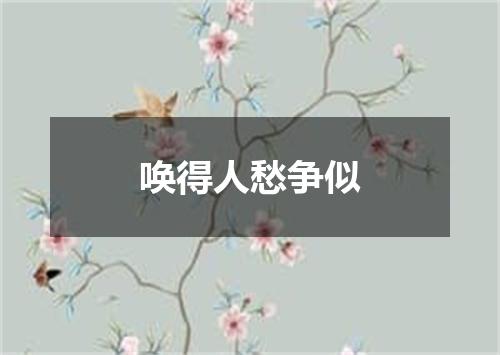 唤得人愁争似