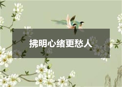 拂明心绪更愁人