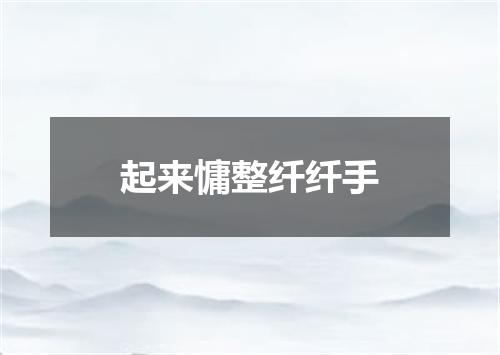 起来慵整纤纤手