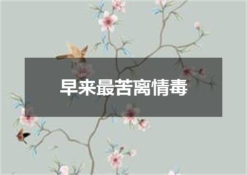 早来最苦离情毒
