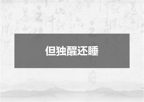 但独醒还睡