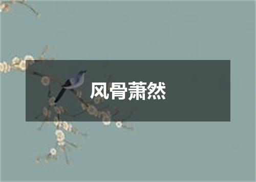 风骨萧然