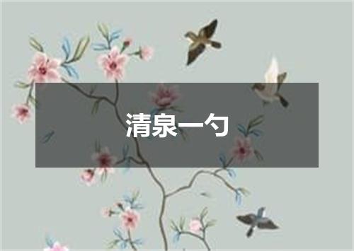 清泉一勺