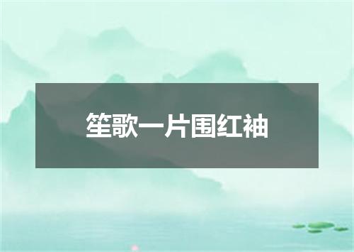 笙歌一片围红袖