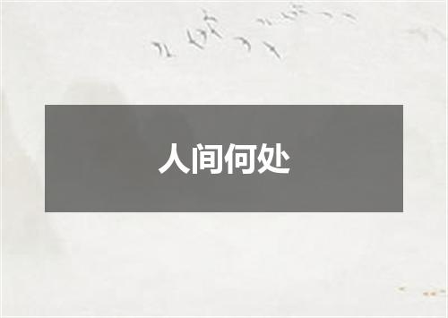 人间何处