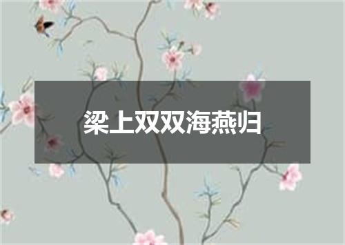 梁上双双海燕归