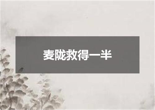 麦陇救得一半