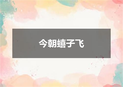 今朝蟢子飞