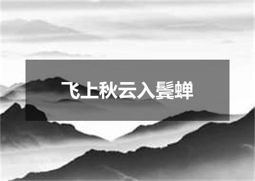 飞上秋云入鬓蝉