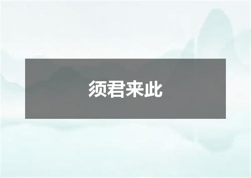 须君来此