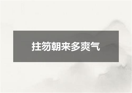 拄笏朝来多爽气