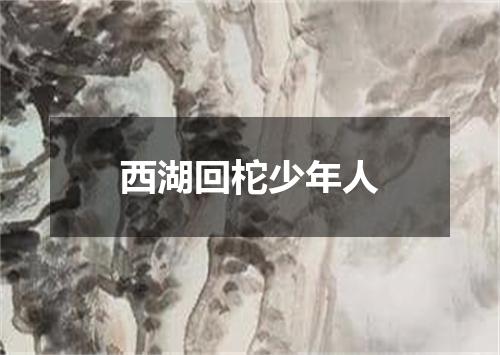西湖回柁少年人