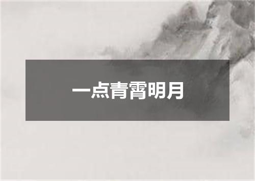 一点青霄明月