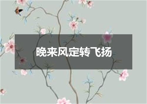 晚来风定转飞扬