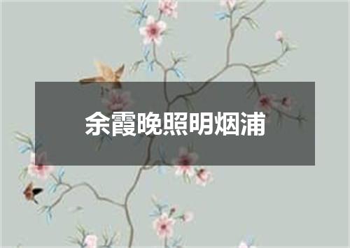 余霞晚照明烟浦