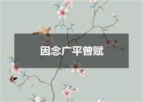 因念广平曾赋